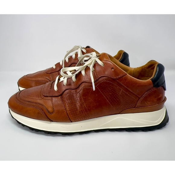 Allen Edmonds Other - Allen Edmonds Port Washington Leather Sneakers Mens 9 D Brown Pantina USA Shoe